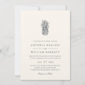 アイランドヴィンテージパイナップル結婚フォト 招待状 (正面)