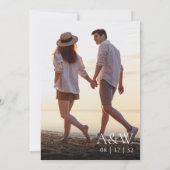 アイランドヴィンテージパイナップル結婚フォト 招待状 (裏面)