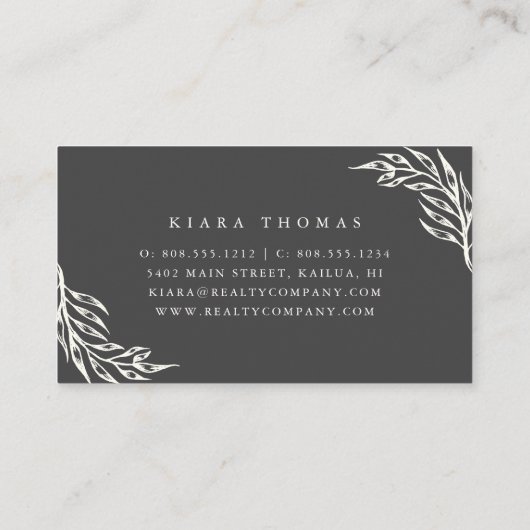 アイランドヴィンテージ植物学 名刺 (裏面)