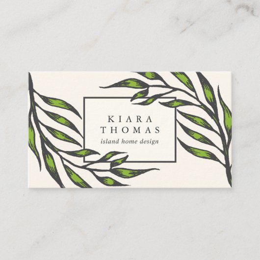 アイランドヴィンテージ植物学 名刺 (正面)
