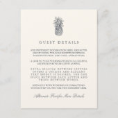 アイランドヴィンテージ結婚パイナップルのゲスト情報 エンクロージャーカード (正面)