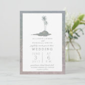 アイランド&ウォータービーチ結婚式 招待状 (スタンド正面)