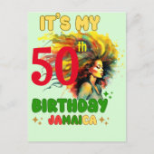 アイランド ヴァイブス ジャマイカ バースデー ガール グループ マッチング ポストカード (正面)