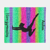 アイラージムティクスレインボースパークルフリースブランケット フリースブランケット (正面(横))