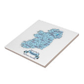 アイラ図解入りの、写真付きのンドの地図 タイル (側面)