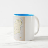 アイラ図解入りの、写真付きのンドの地図 ツートーンマグカップ (正面右)