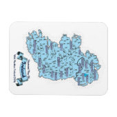 アイラ図解入りの、写真付きのンドの地図 マグネット (横)