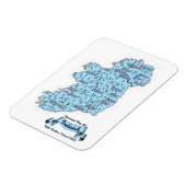 アイラ図解入りの、写真付きのンドの地図 マグネット (左側)