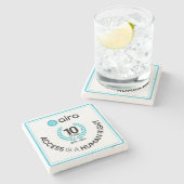 アイラ10誕生日/アニバーサリーマーブルコースター ストーンコースター (横)