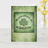 アイリおもしろいッシュのラッキー・シャムロックで「グリーンで飲む」 カード (黄色い花)