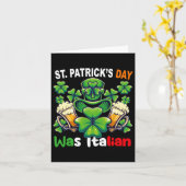 アイリおもしろいッシュイタリアンSt patricks day女性男性Appa カード (黄色い花)