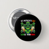 アイリおもしろいッシュイタリアンSt patricks day女性男性Appa 缶バッジ (正面&裏面)