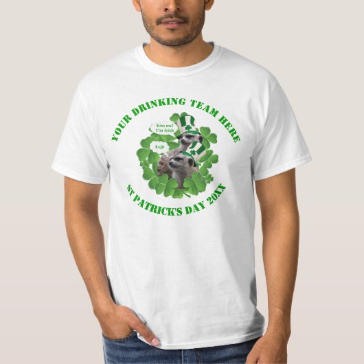 アイリおもしろいッシュメルカットSt Patrickの飲み会 Tシャツ (正面)