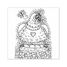 アイリおもしろいッシュ鶏、卵とシャムロックかわいいチキン