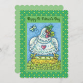 アイリおもしろいッシュ・ヘン、緑の卵とシャムロックフラット シーズンカード (正面/裏面)