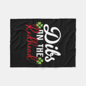 アイリおもしろいッシュSt patricks dayシャームロックディブオンザザR フリースブランケット (正面(横))