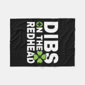 アイリおもしろいッシュSt patricks dayシャームロックディブオンザザR フリースブランケット (正面(横))