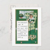 アイリかわいらしッシュラッシーと聖パトリックの日の挨拶 シーズンポストカード (正面/裏面)