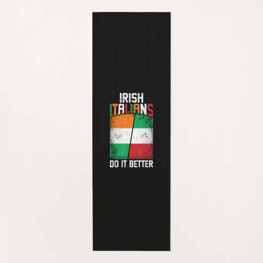 アイリイタリアンッシュおもしろいアイリッシュイタリア人の方が良いT- ヨガマット (正面)