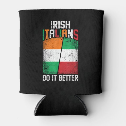 アイリイタリアンッシュおもしろいアイリッシュイタリア人の方が良いT- 缶クーラー (正面)