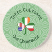 アイリイタリアンッシュアメリカンフラッグスシャムロック コースター (正面)