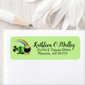 アイリカスタムッシュグリーン金ゴールドレインボー住所 シール (インサイチュ)