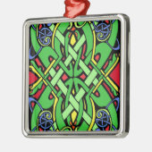 アイリカラフルッシュケルト結び目模様 メタルオーナメント (左)