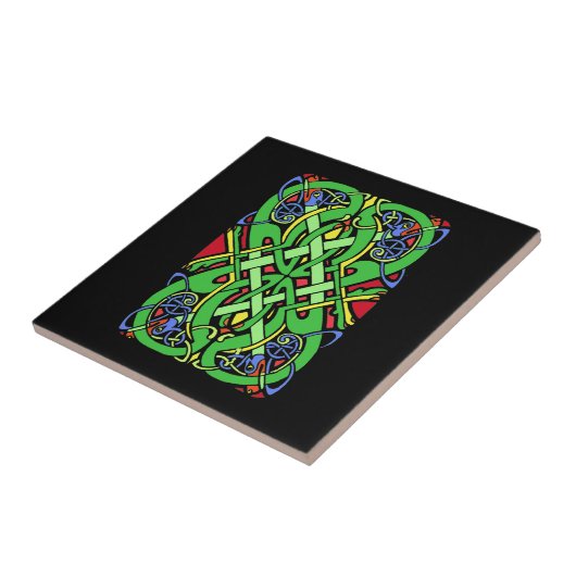 アイリカラフル華美ッシュケルト結び目模様 タイル (側面)