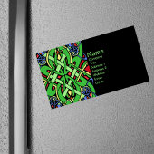 アイリカラフル華美ッシュケルト結び目模様 マグネット名刺