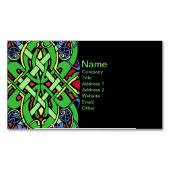 アイリカラフル華美ッシュケルト結び目模様 マグネット名刺 (正面)