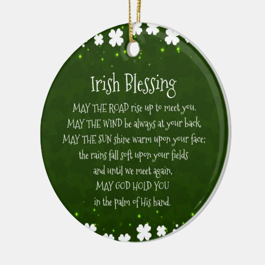 アイリシ賛美ッシュ、5月の道があなたに会うために上昇 セラミックオーナメント (左)