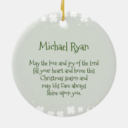 アイリシ賛美ッシュ、5月の道があなたに会うために上昇 セラミックオーナメント (裏面)