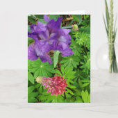 アイリスかわいらしアンドルピネフローラ叔母誕生日 カード (正面)