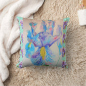 アイリスかわいらしウォーター絵画カラーズアクアククッション クッション (ブランケット)