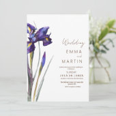 アイリスが結婚式の花でウェディングを誘う 招待状 (スタンド正面)