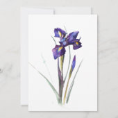 アイリスが結婚式の花でウェディングを誘う 招待状 (裏面)