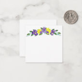 アイリスとダッフォディル水彩注カード ノートカード (正面/裏面インサイチュ)