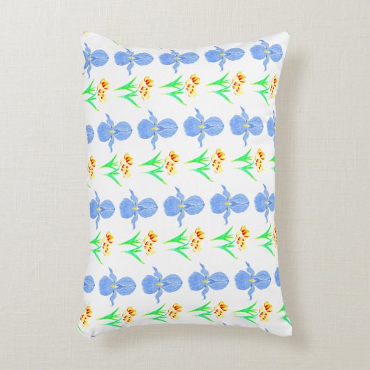 アイリスとチューリップのアクセント枕 アクセントクッション (正面(垂直))