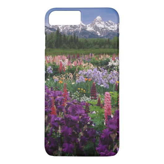 アイリスとルピナスの庭園とテトン山脈、 Case-Mate iPhoneケース (裏面)