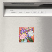 "アイリスと友人"ファインアートフローラスクエアマグネット マグネット (インサイチュ (食洗機))