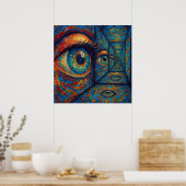 「アイリスのエコー」 – 超現実的なポートレート ポスター (キッチン)