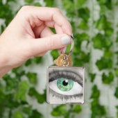 アイリスのダンサーのシルエットが付いている緑の瞳 キーホルダー (手)