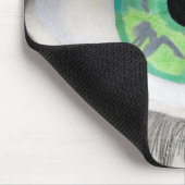 アイリスのダンサーのシルエットが付いている緑の瞳 マウスパッド (コーナー)