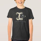 アイリスの女の子I名の意味モノグラムTて トライブレンドTシャツ (正面)