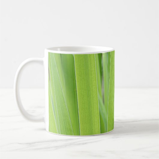 アイリスの緑の葉 コーヒーマグカップ (左)