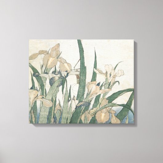 アイリスの花とグラスパー, c.1830-31 キャンバスプリント (正面)
