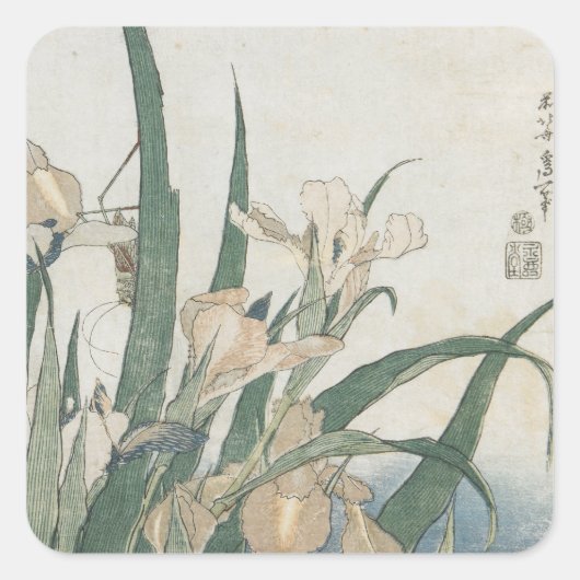 アイリスの花とグラスパー， c.1830-31 スクエアシール (正面)