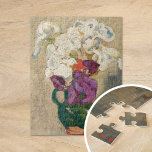 アイリスの花束 | Louis Valtat ジグソーパズル<br><div class="desc">グリーン・ピッチャーの花束 | Bouquet d'iris au pichet vert （1905年頃） |アーティストフランスのルイ・ヴァータットによるオリジナルのアートワーク（1869年～1952年）。青絵画い花瓶に紫と白の虹彩の花が残る様子を描く。デザインツールを使用してイメージのカスタム文字を追加したり、イメージをカスタマイズする。</div>