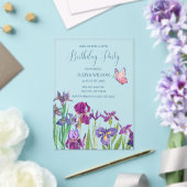 アイリスの花16th誕生日パーティー アクリル招待状 (インサイチュ (ウェディング))