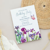 アイリスの花16th誕生日パーティー 招待状